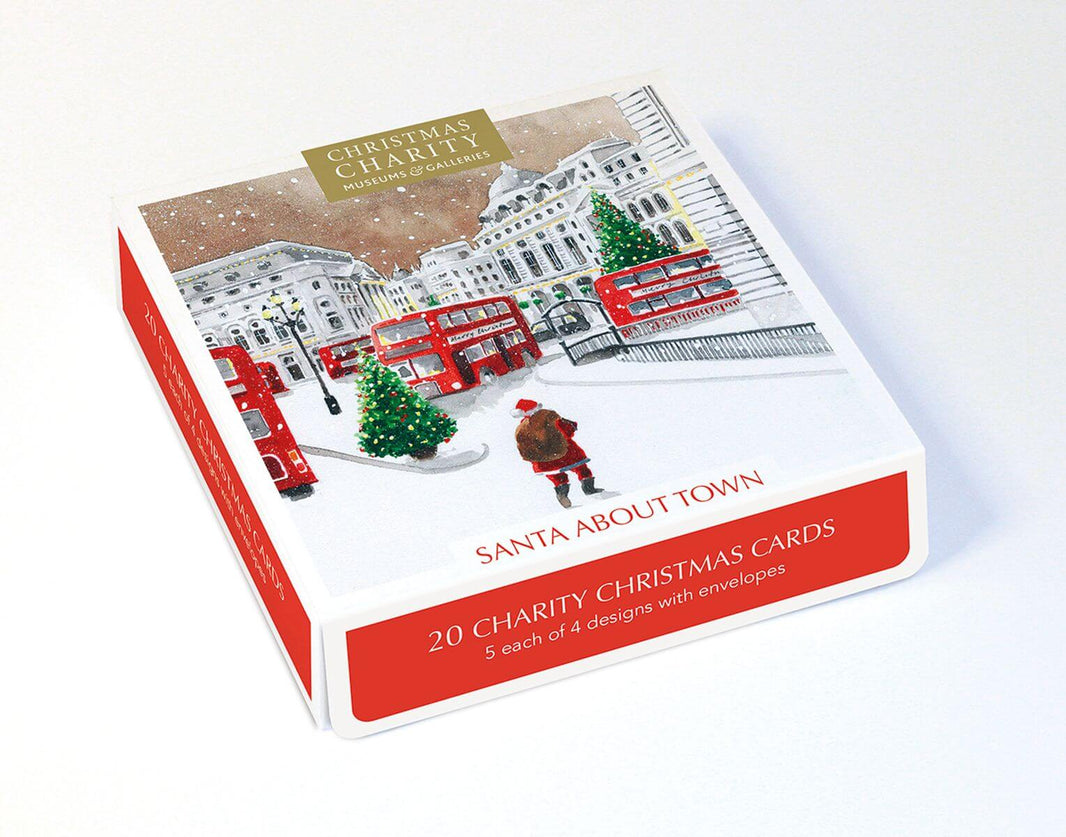 Santa About Town Box Christmas Cards