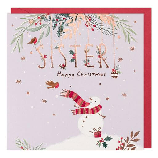 Sister Snowman Christmas Card