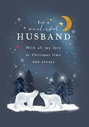 Wonderful Husband Christmas Card