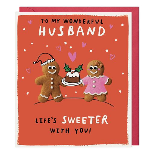 Husband Gingerbread Christmas Card