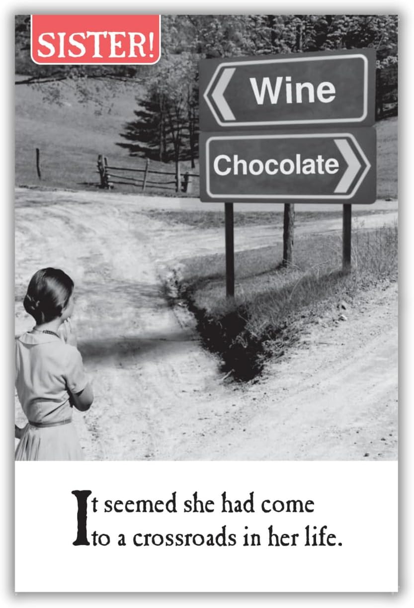 Sister Wine or Chocolate Birthday Card