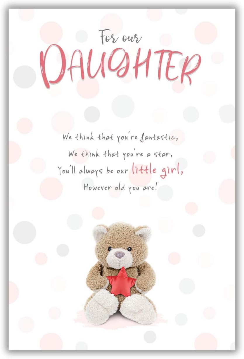 Daughter Teddy Bear Birthday Card