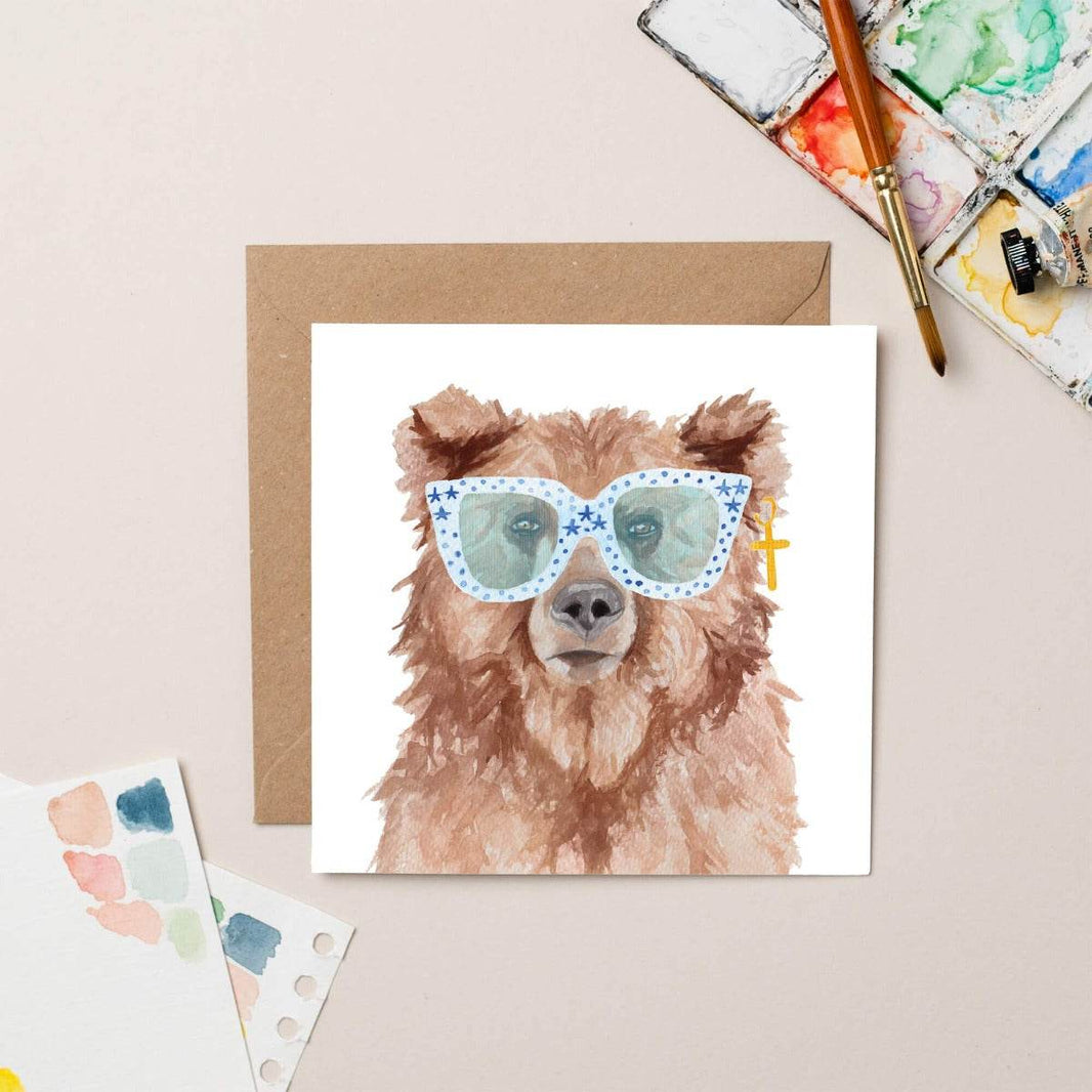 Elton John Bear Greeting Card
