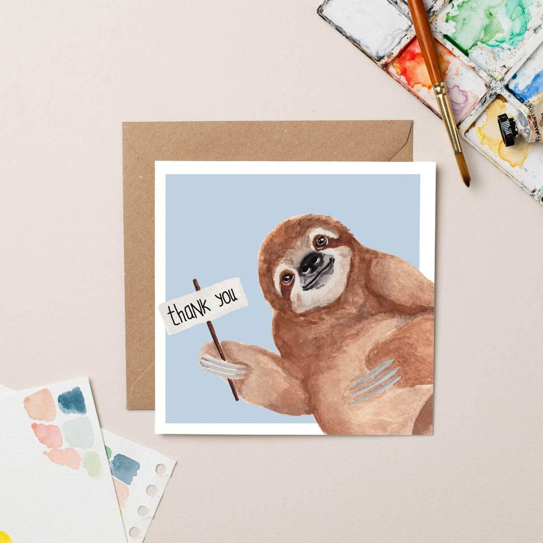 Thank You Sloth Card - House of Cards
