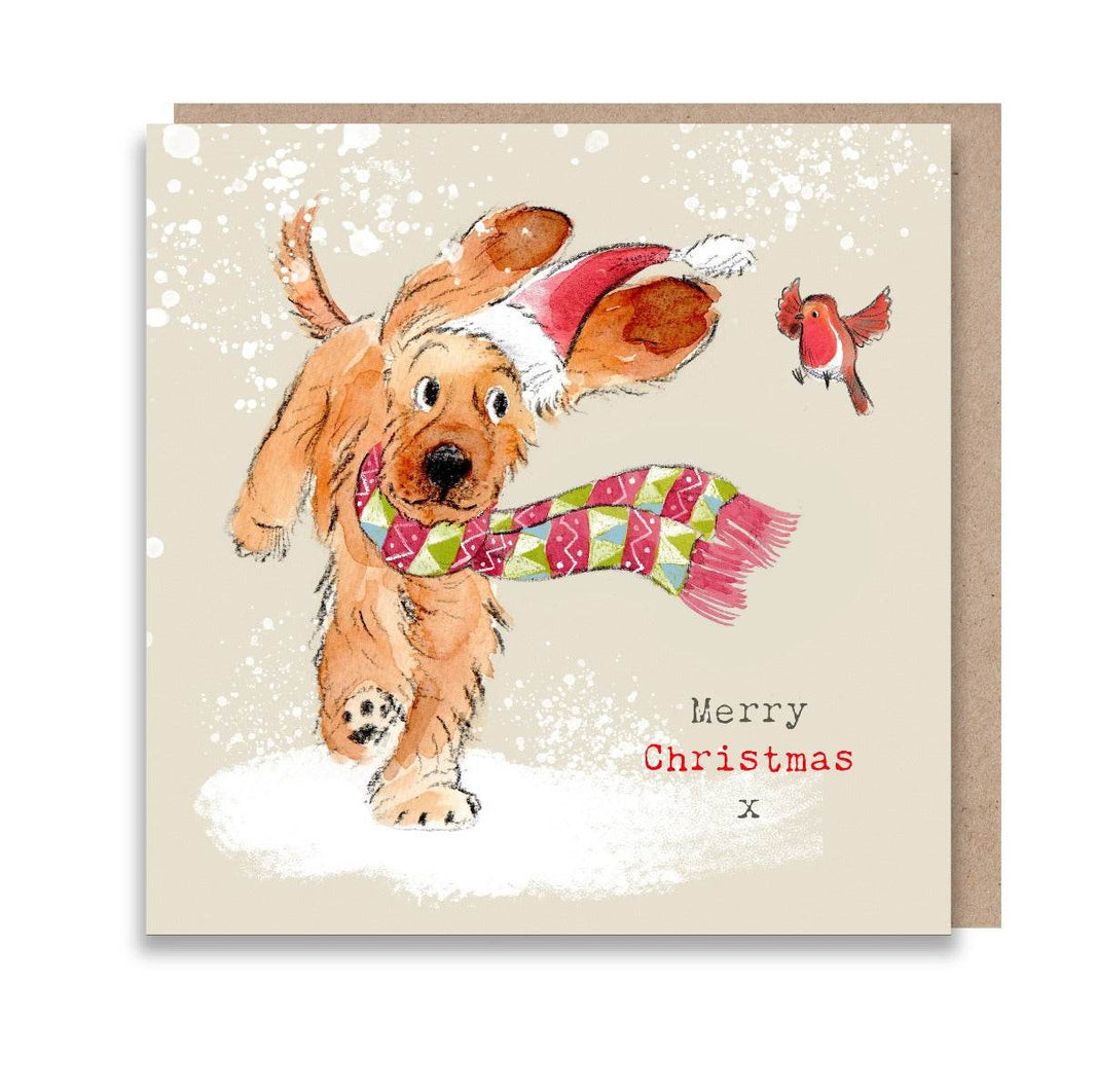 Dog with Big Ears Christmas Card - House of Cards