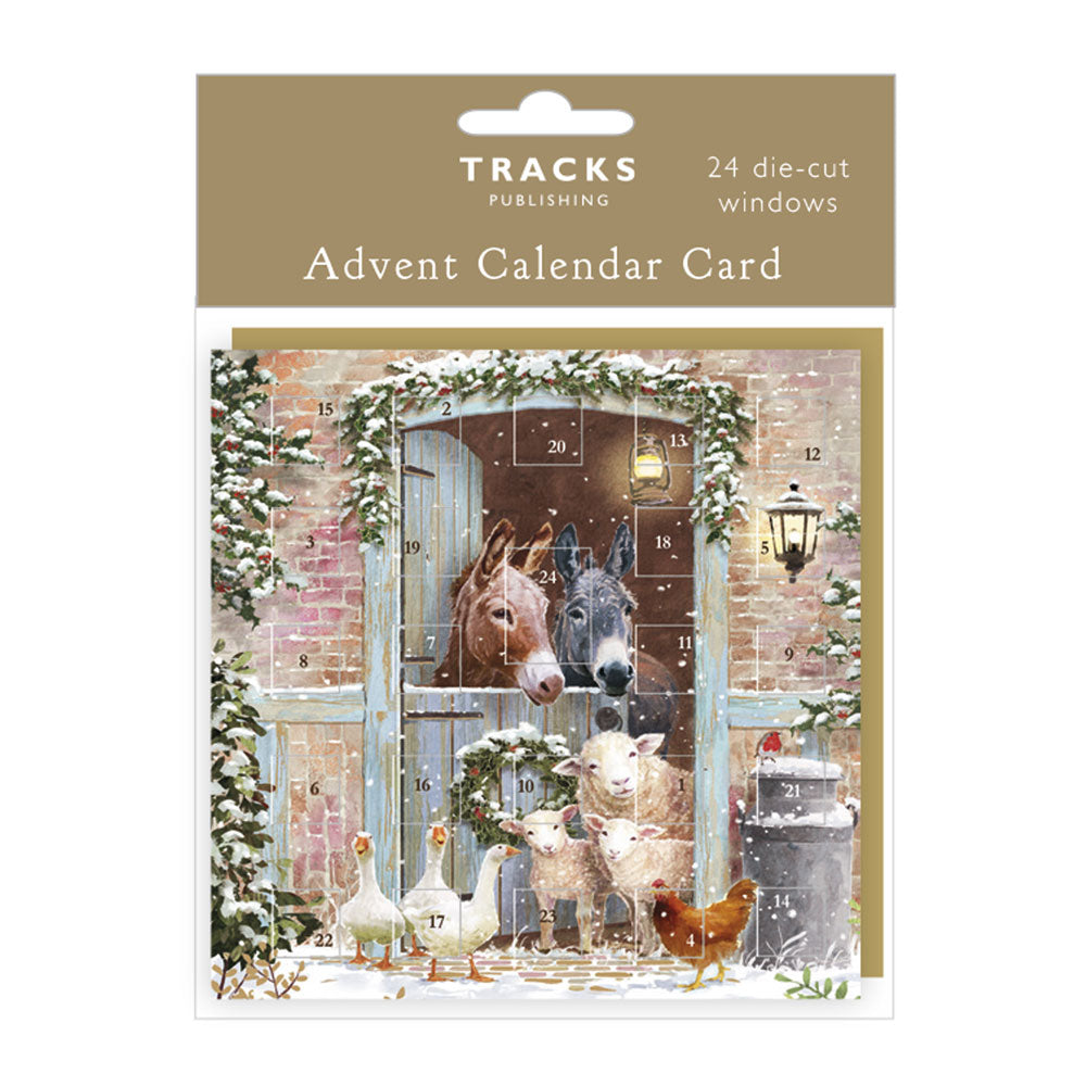 Stable Door Advent Calendar Card