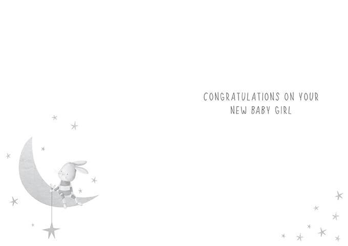 New Baby Girl Card - House of Cards