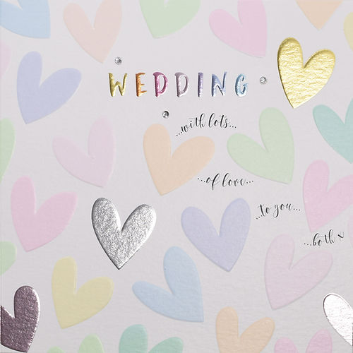 Lots of Love Hearts Wedding Greeting Card - House of Cards