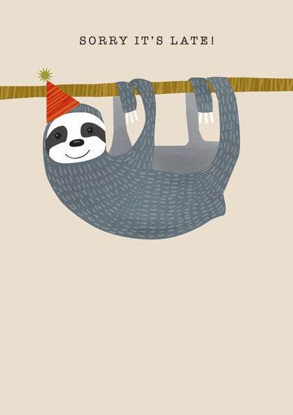 Late Sloth Greeting Card - House of Cards