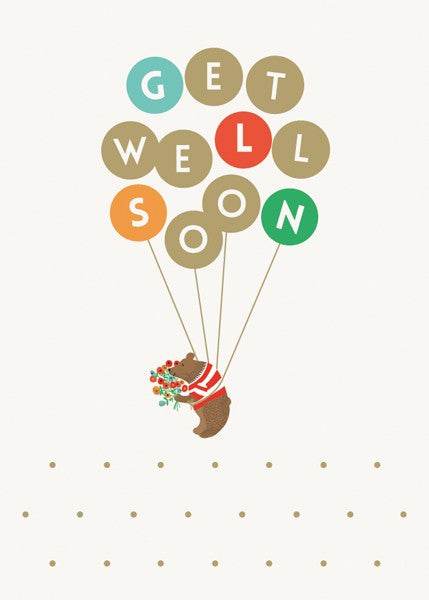 Balloons Get Well Soon Greeting Card - House of Cards