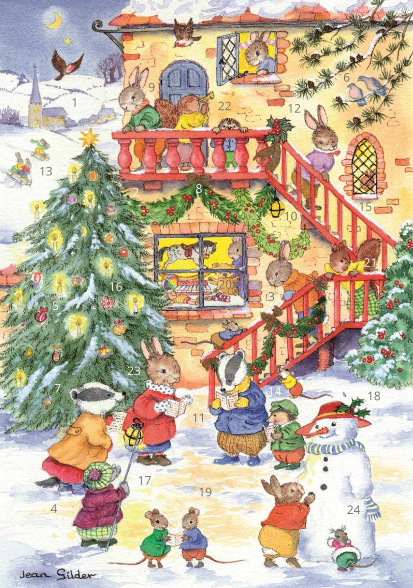 Christmas Carols Christmas Advent Card