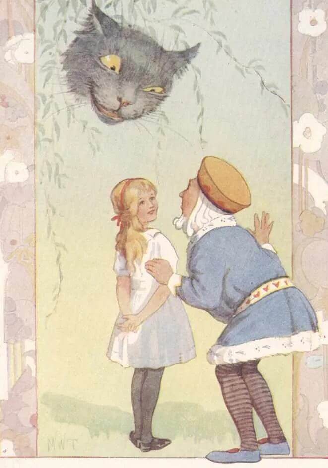 Alice Cheshire Cat Birthday Card - House of Cards