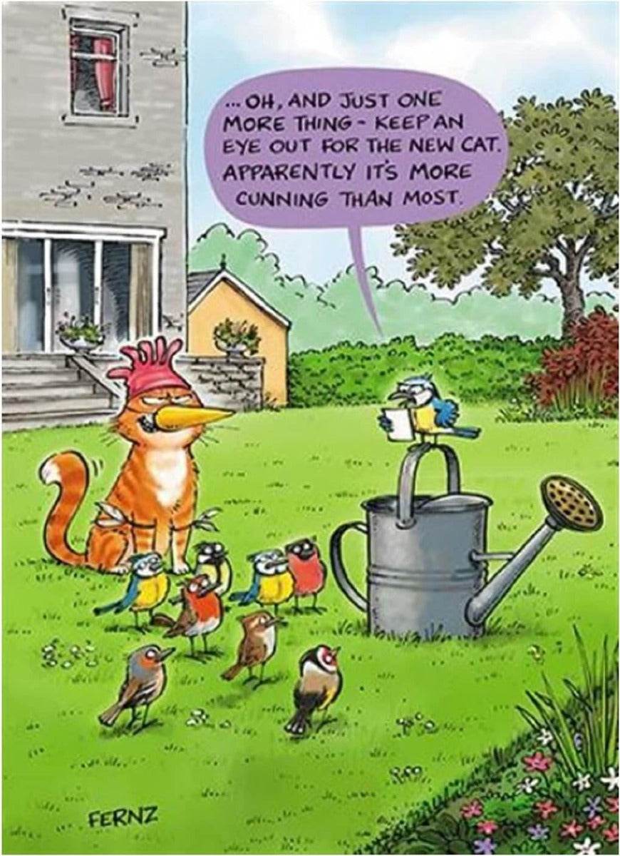 Cat More Cunning Birthday Card - House of Cards