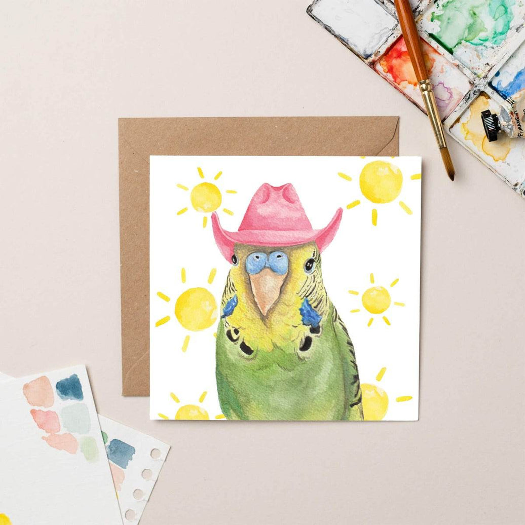 Cowboy Birdy Greeting Card - House of Cards