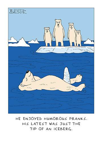 Polar Bear Prank Greeting Card - House of Cards