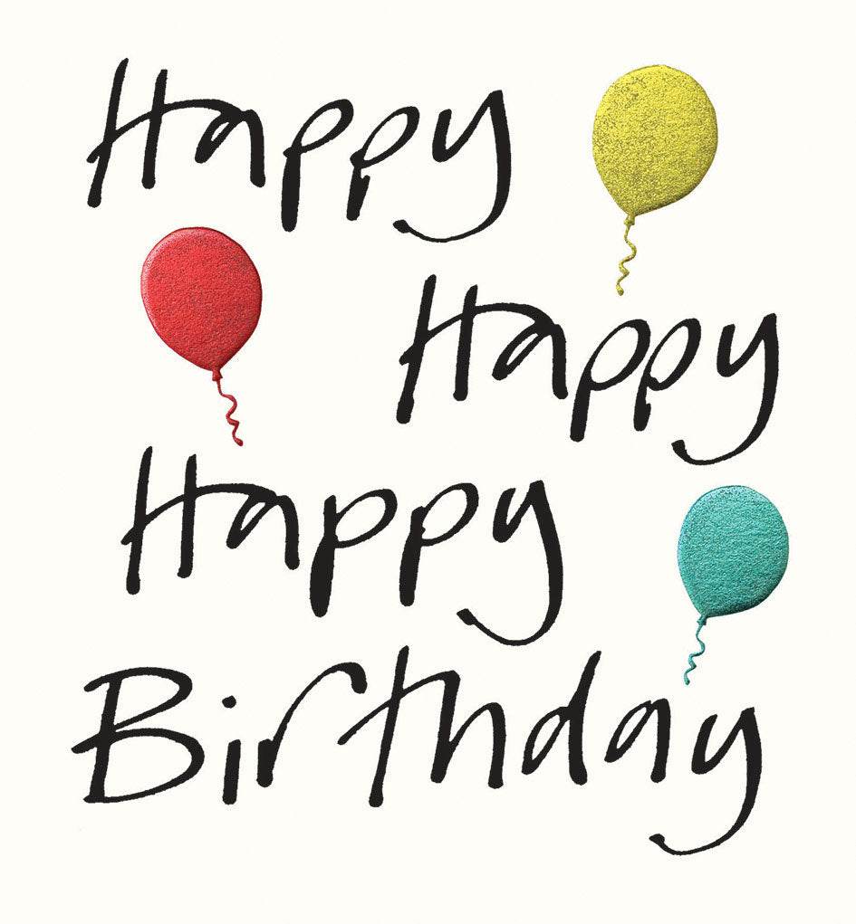 Balloons Happy Birthday Card - House of Cards