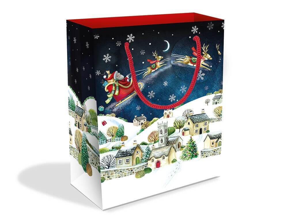 Santa Medium Gift Bag - House of Cards