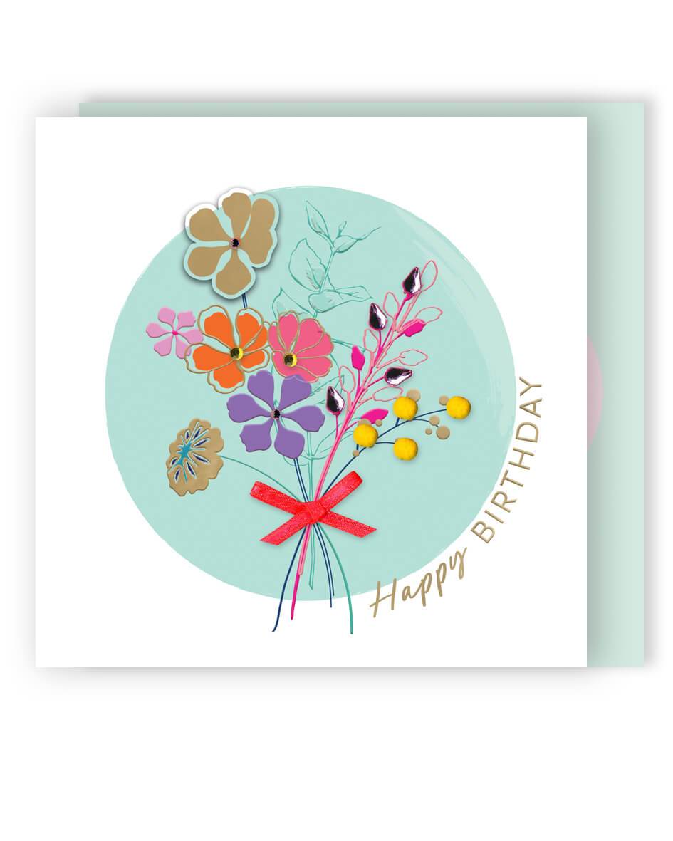 Flower Bouquet Birthday Card - House of Cards