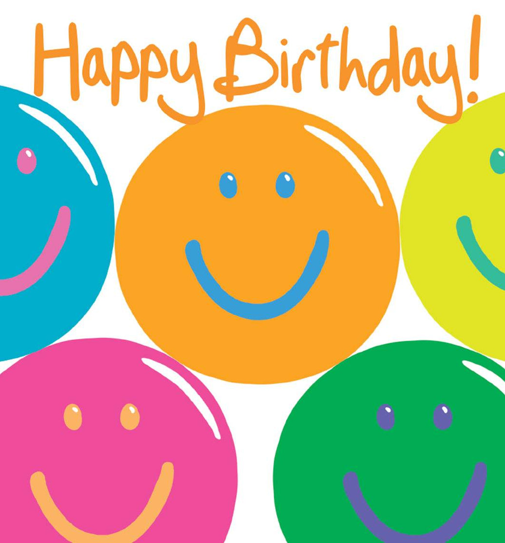 Smiley Faces Happy Birthday Card - House of Cards