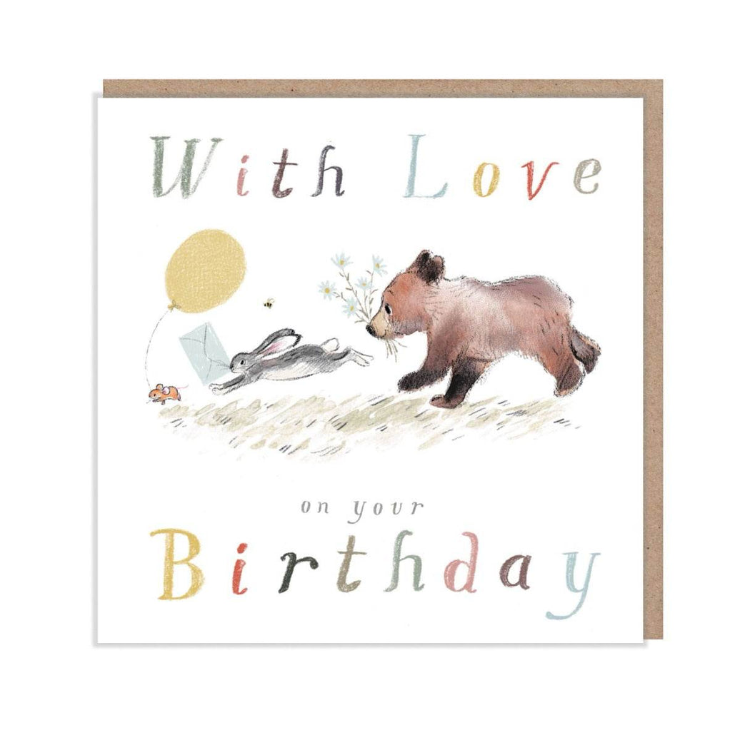 With Love Bear Birthday Card - House of Cards