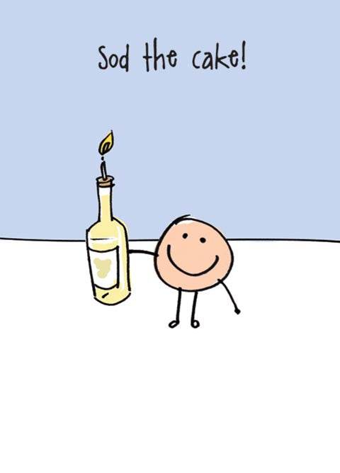 Sod The Cake Birthday Card - House of Cards