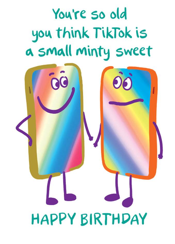 Message Me TikTok Happy Birthday Card - House of Cards