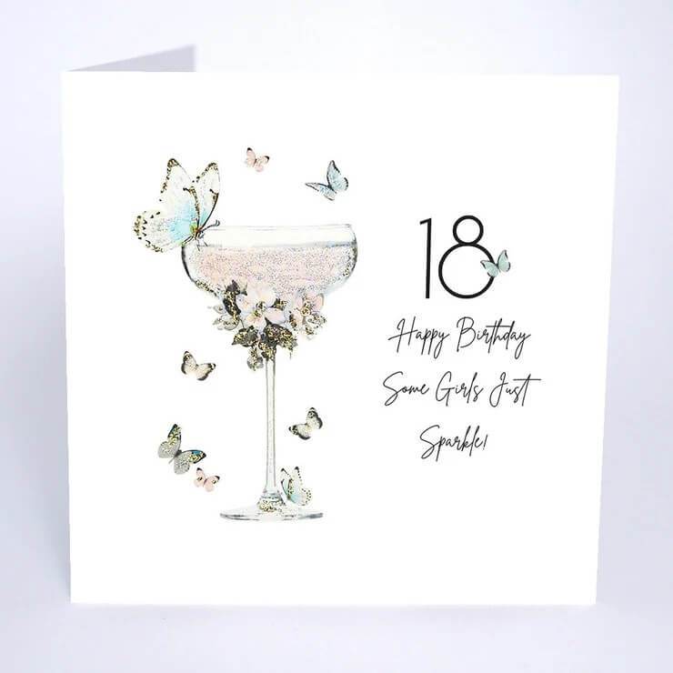 Luxury 18th Cocktail Birthday Card - House of Cards