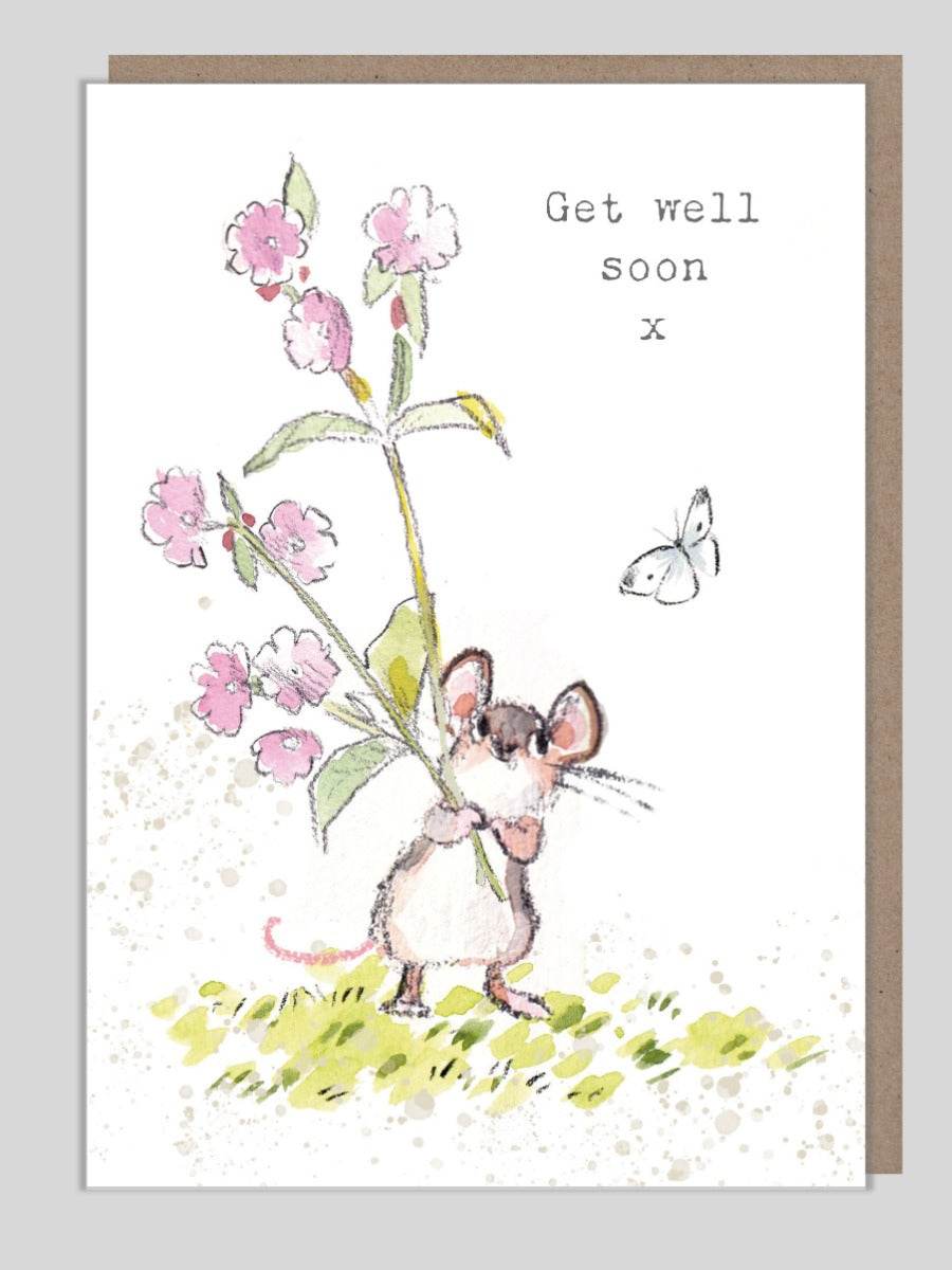 Get Well Mouse Card - House of Cards