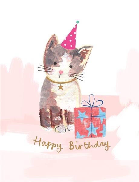 Bella and Max Cat Birthday Card - House of Cards