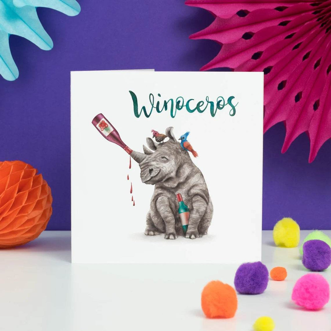Rhinoceros Birthday Card - House of Cards
