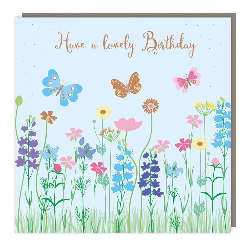 Butterfly Garden Birthday Card - House of Cards