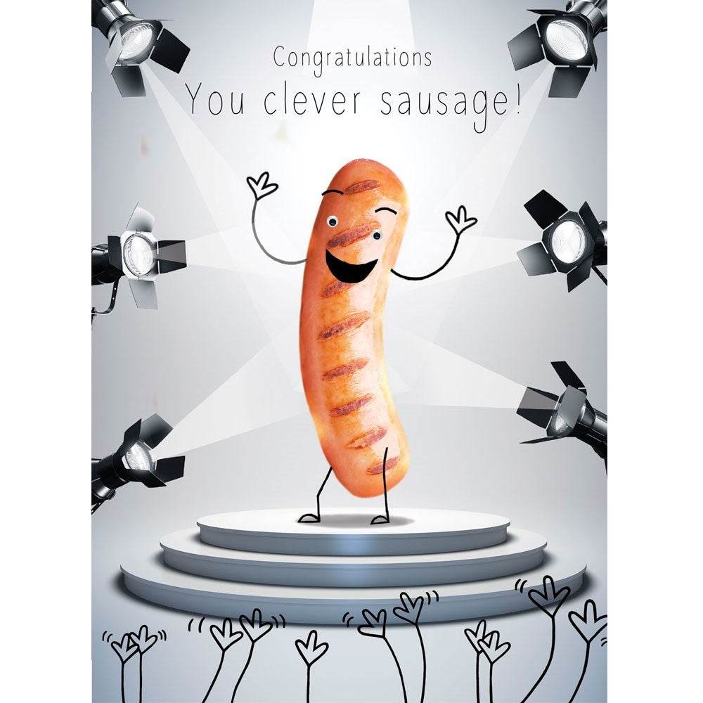 Clever Sausage Congratulations Card - House of Cards