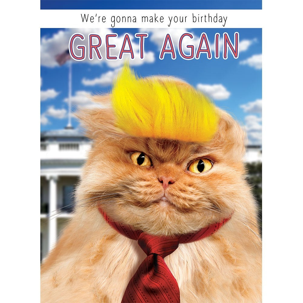 Trump Cat Birthday Card