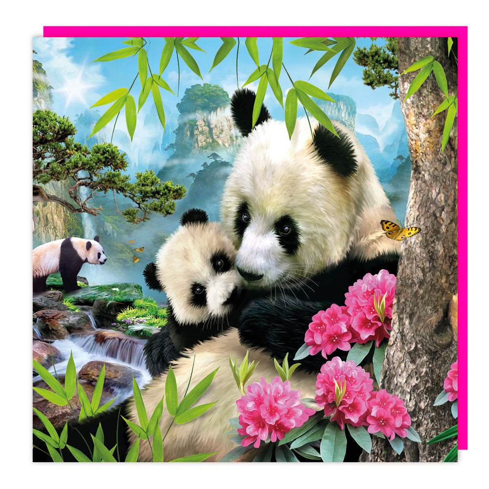 3D Pandas Birthday Card - House of Cards