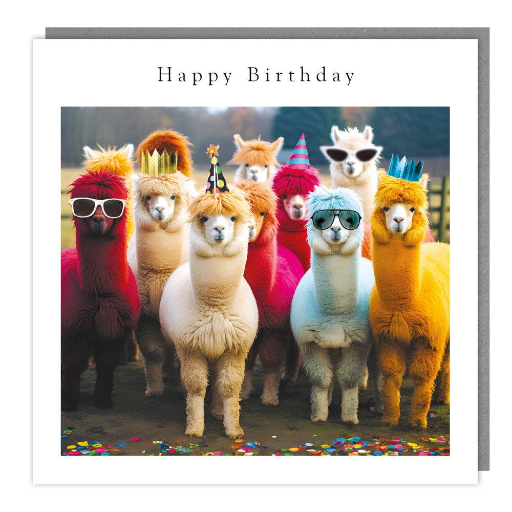 Party Llamas Birthday Card - House of Cards
