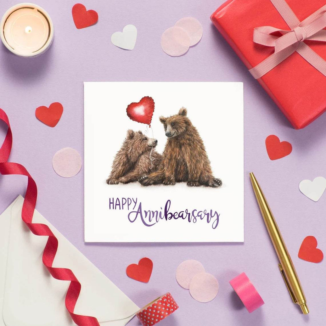 Bear Anniversary Card - House of Cards