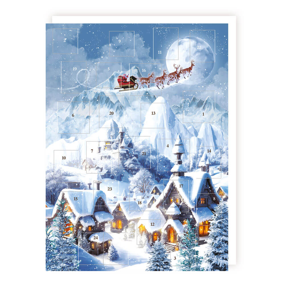 Santa Snowy Mountains Advent Calendar
