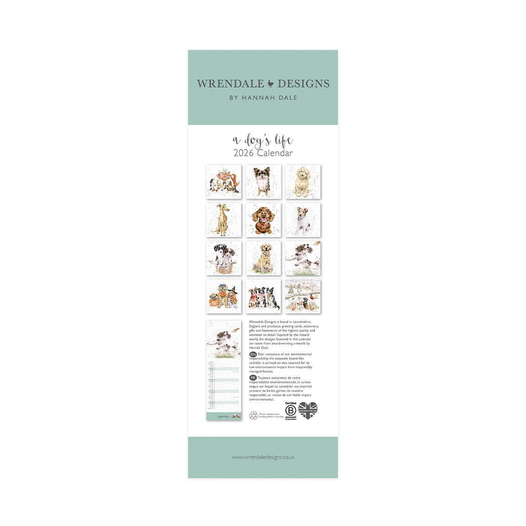 2026 Dogs Life Slim Calendar - House of Cards