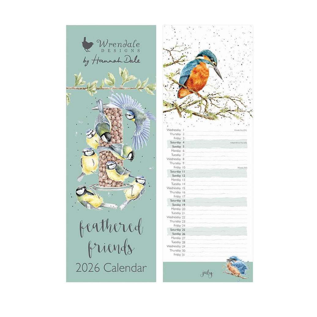 2026 Birds Slim Calendar - House of Cards