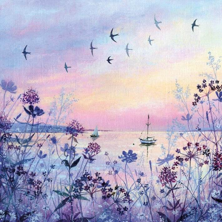Swifts at Sunset Greeting Card - House of Cards