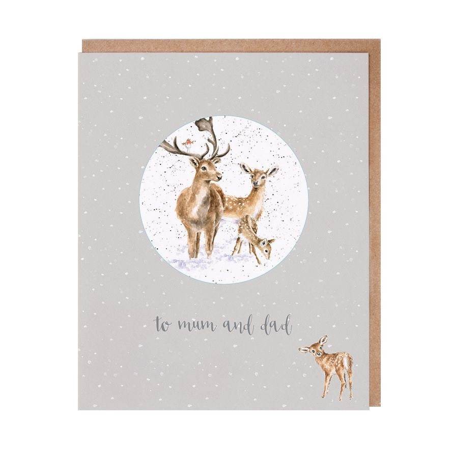 Mum and Dad Christmas Decoration Card - House of Cards