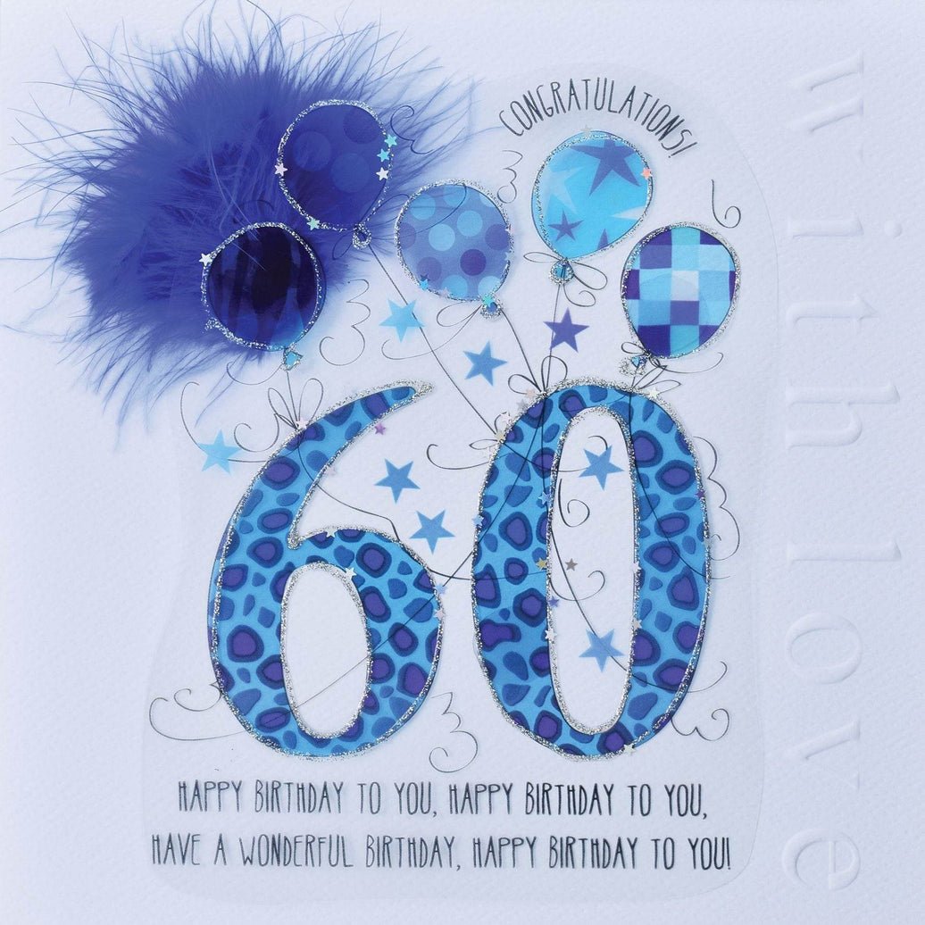 60th Handmade Birthday Card For Him - House of Cards