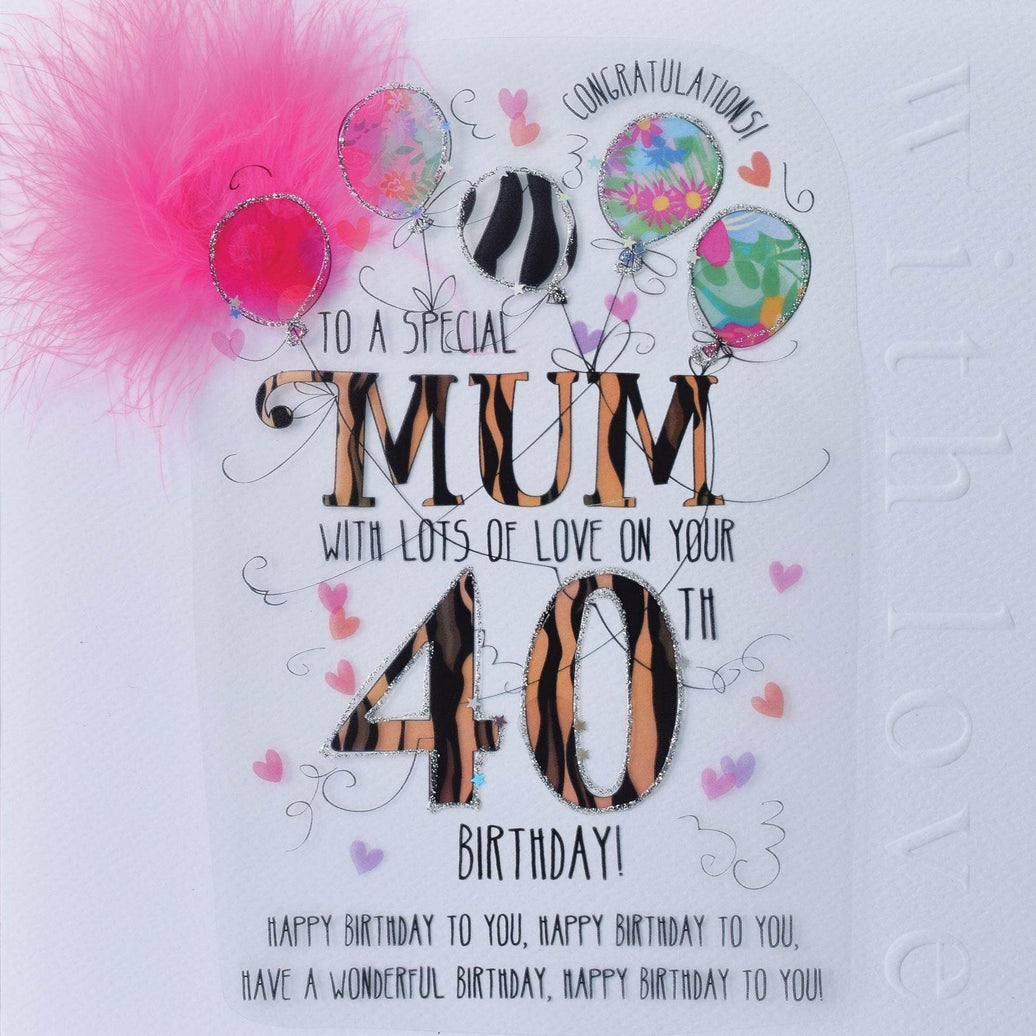 Mum 40th Handmade Birthday Card - House of Cards