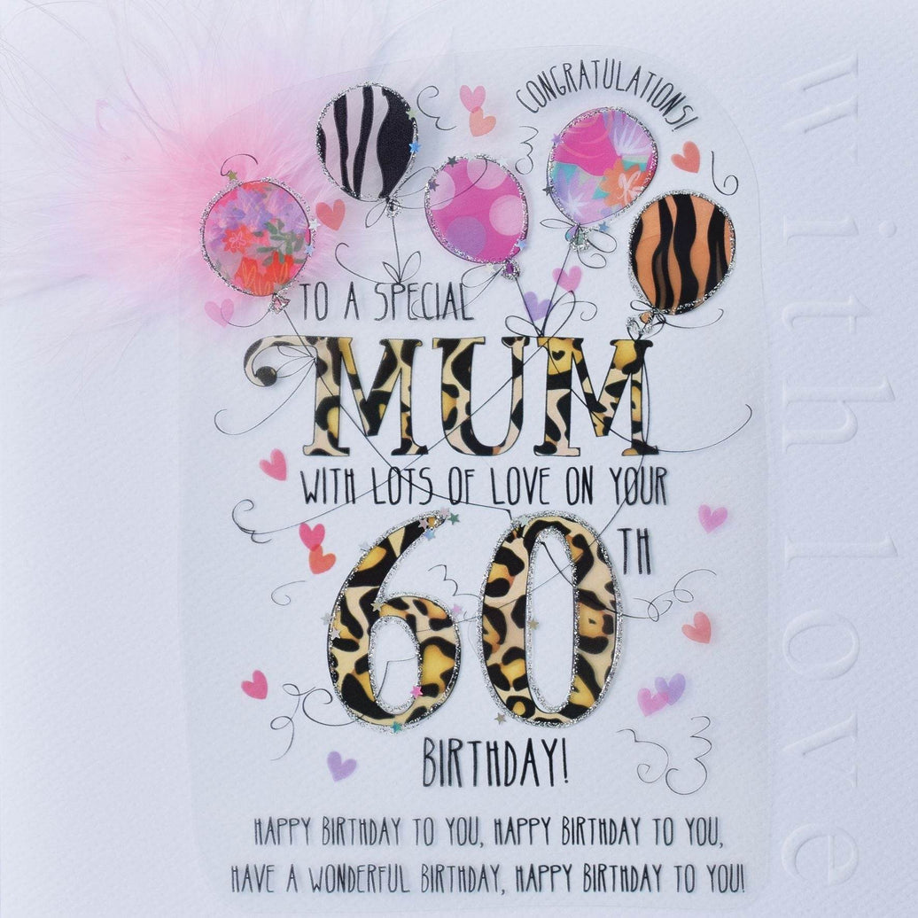 Mum 60th Handmade Birthday Card - House of Cards