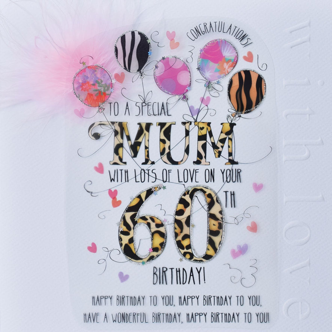 Mum 60th Handmade Birthday Card