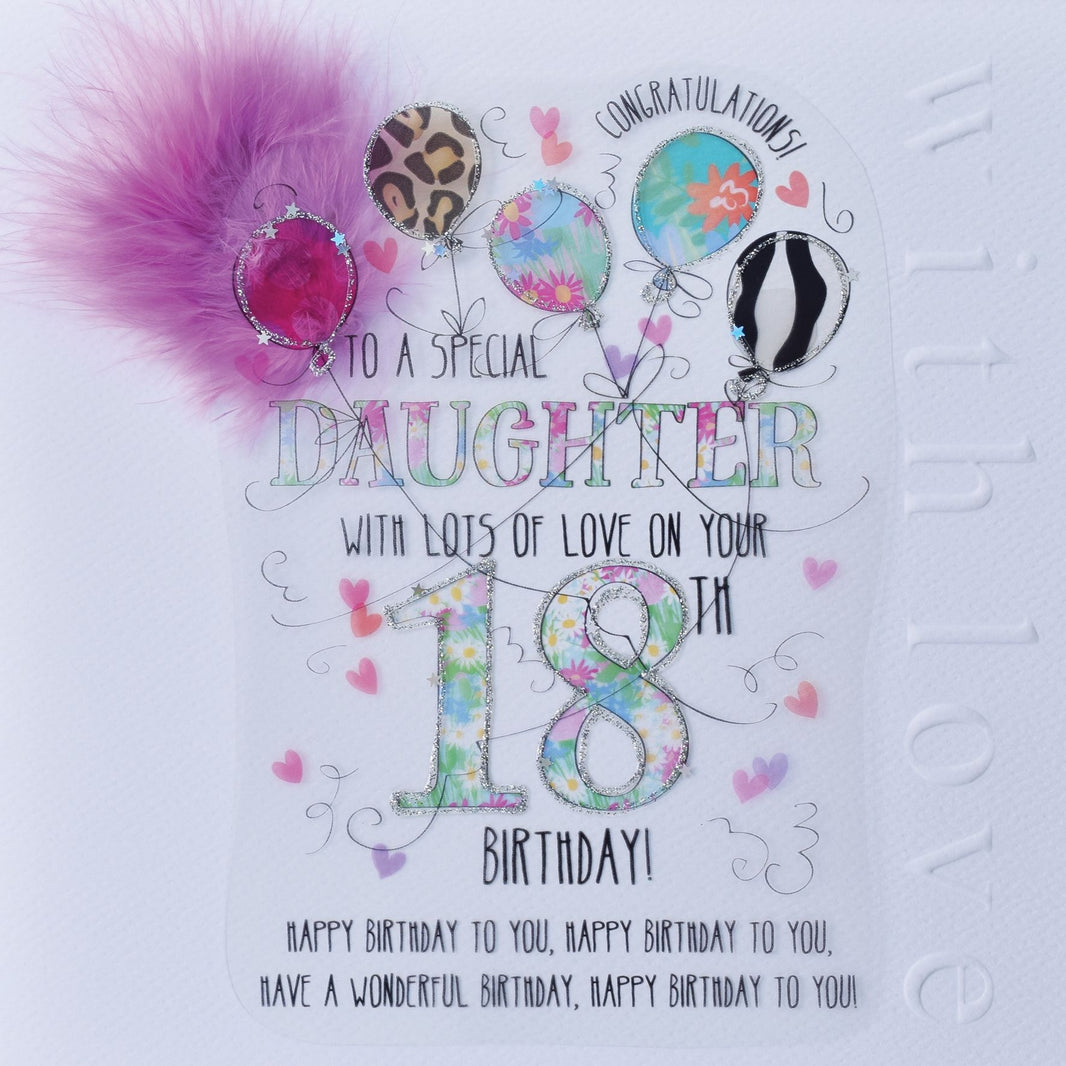 Daughter 18th Handmade Birthday Card