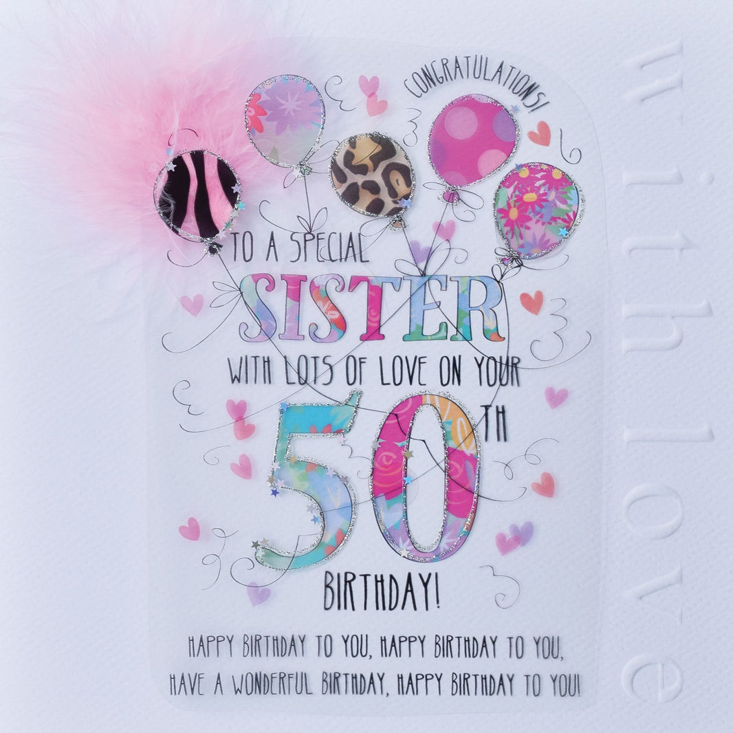 Sister 50th Birthday Card