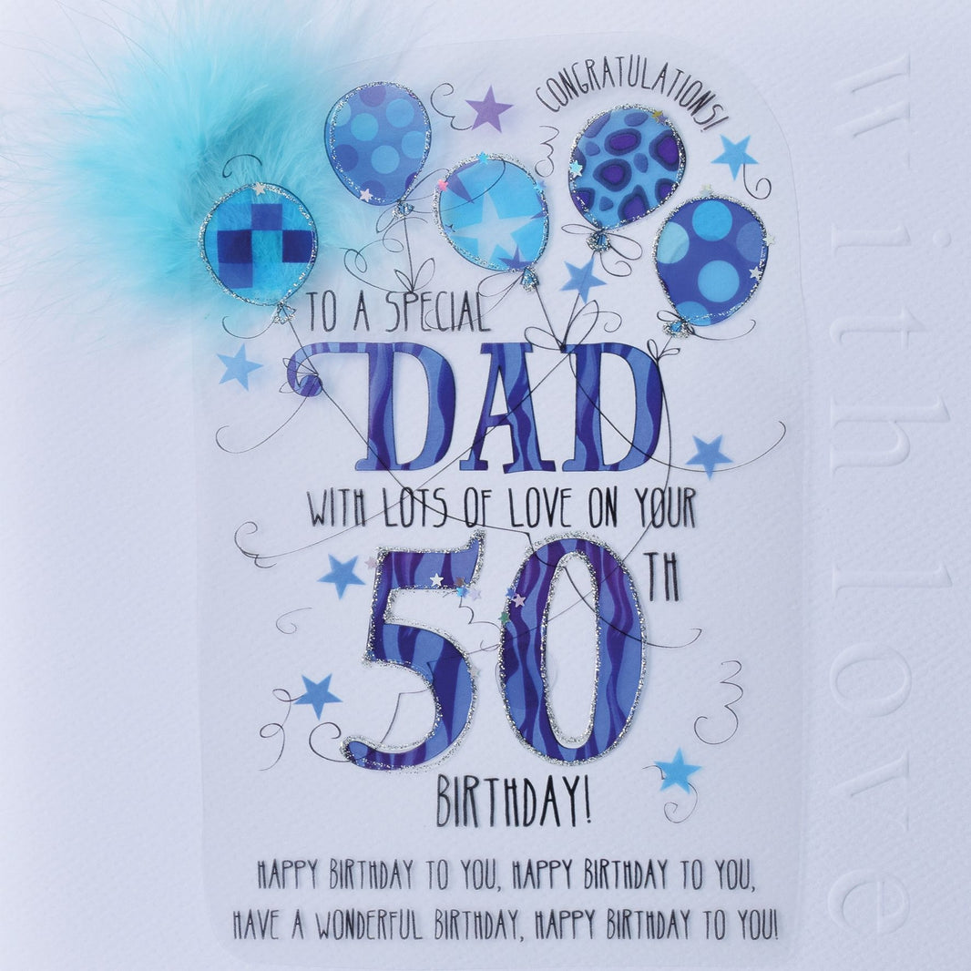 Dad 50th Handmade Birthday Card