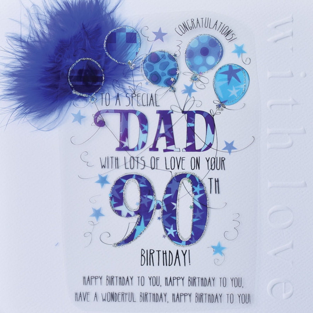 Handmade Dad 90th Birthday Card