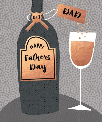 Champagne No 1 Dad Fathers Day Card